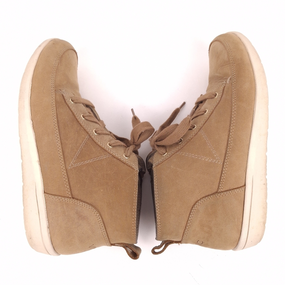 Vionic Shawna sneaker boots leather comfort arch support weather resistant tan - Picture 8 of 10